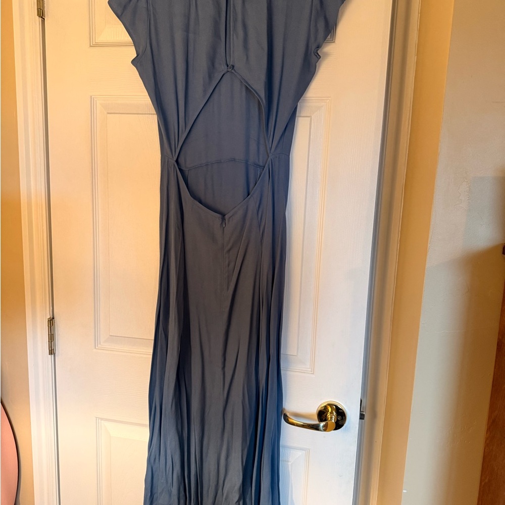 Reformation Gavin Dress in Morning Glory Blue - Picture 7 of 7